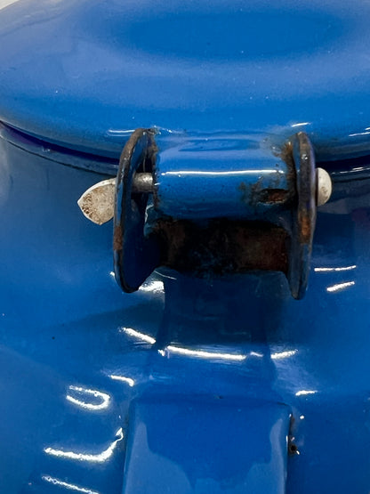 Vintage Blue Enamelware Teapot