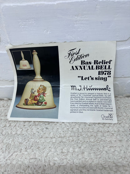Goebels/Hummel 1978 "Let's Sing" Bell