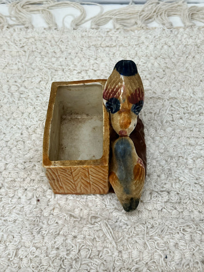 Vintage made in Japan two birds planter