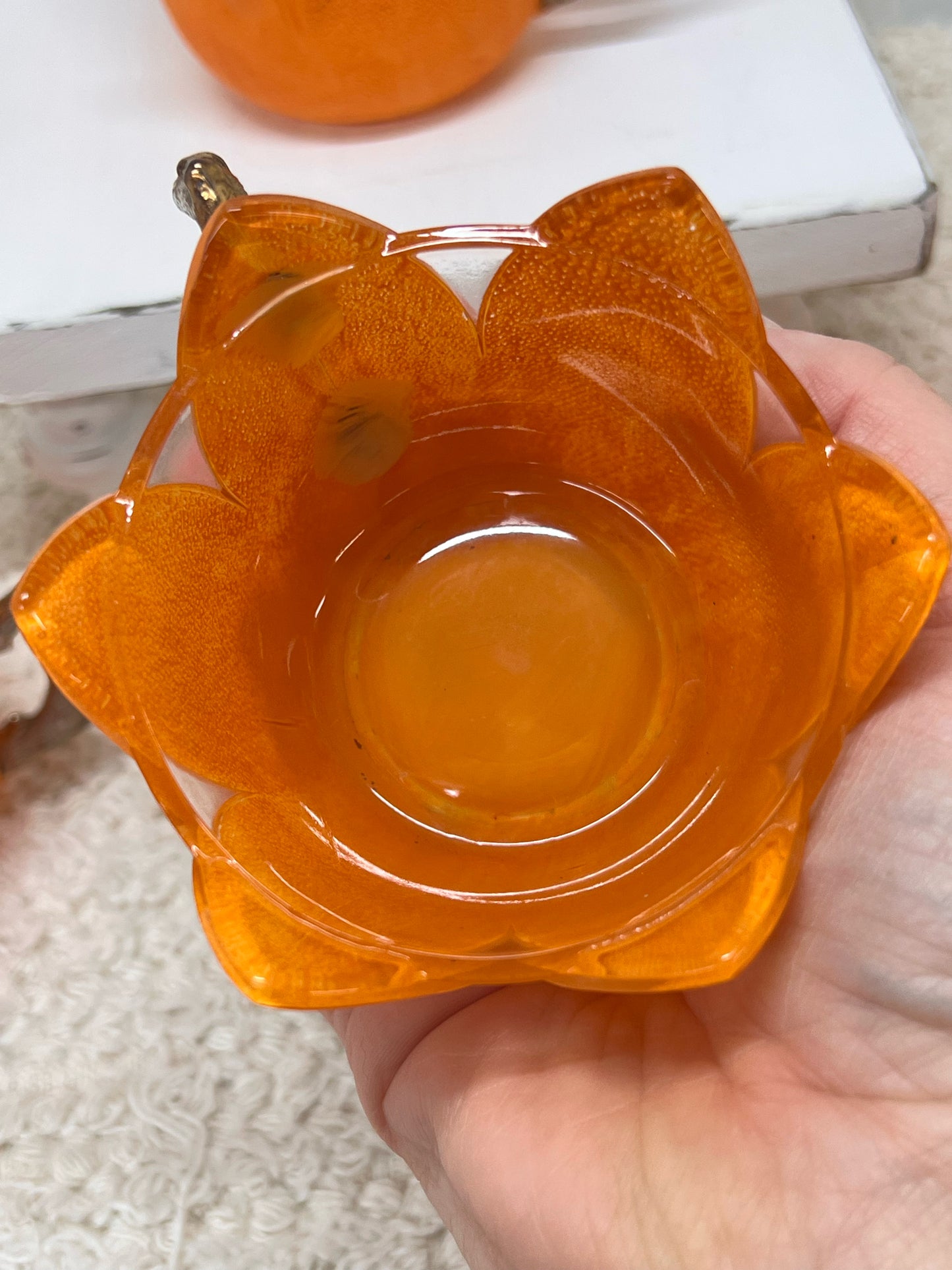 Antique 1906 Westmoreland Orange Peel Punch Cup Set (6)