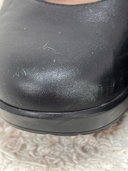 Shoe Size 40 Dansko Double Buckle Black Leather Mary Janes with Heels
