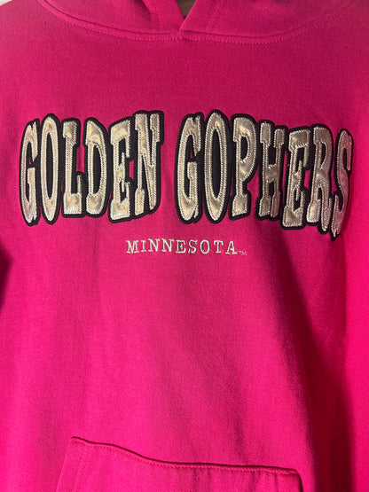 Size M J. America Pink Golden Gopher Hoodie