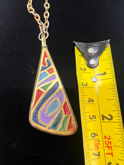 Terra Sancta Guild 1960's Abstract Pendant Necklace