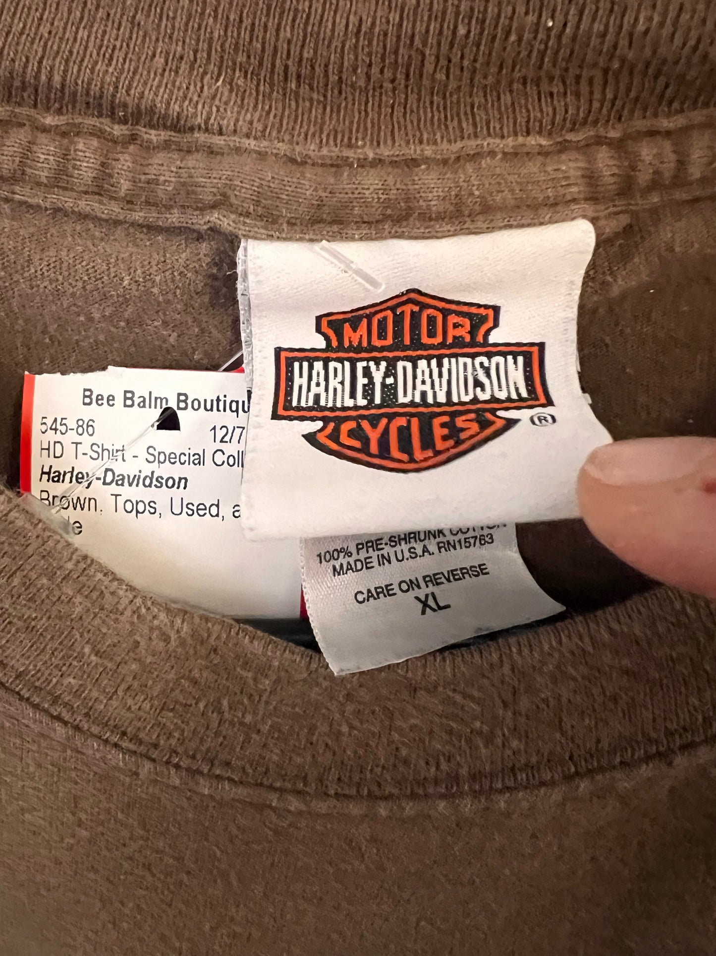 Size XL Harley-Davidson Used HD T-Shirt - Special Collection