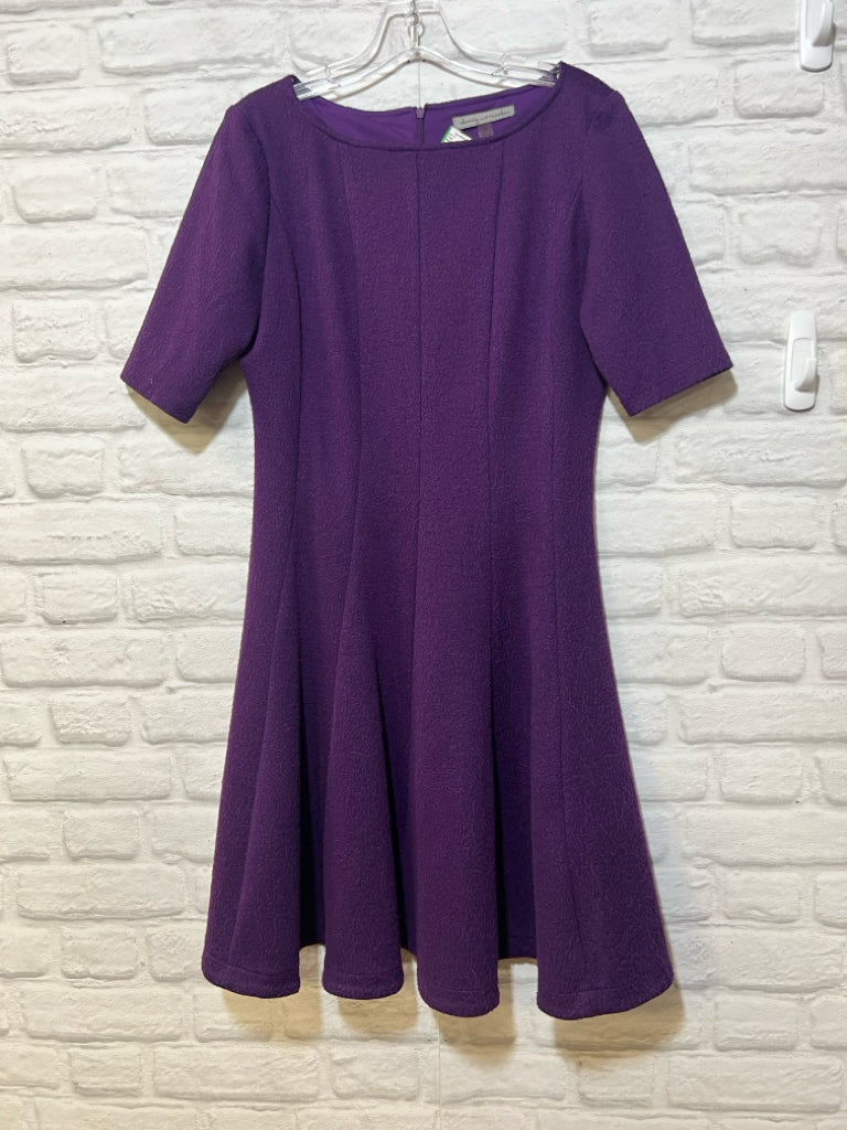 Size 10 Danny and Nicole purple fit & flare dress