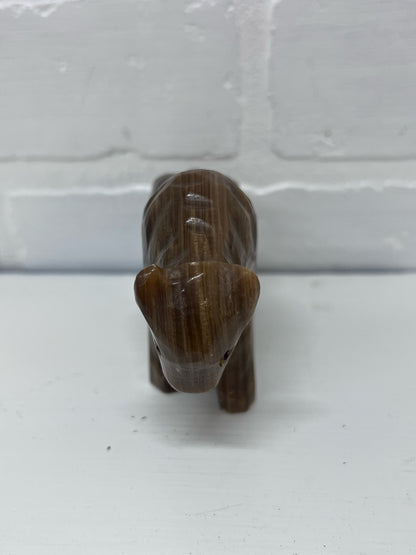 Vintage Hand Carved Stone Bison