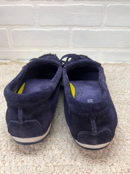 Shoe Size 9 Minnetonka  Moccasins Navy blue Suede