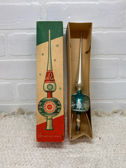 Vintage 1950's Shiny Brite Christmas Tree Topper - hand blown