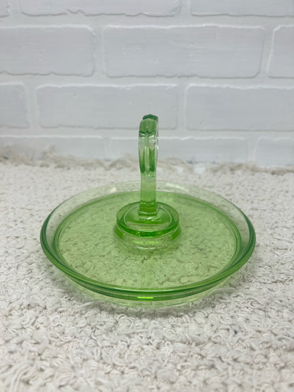Small uranium glass dessert serving tray