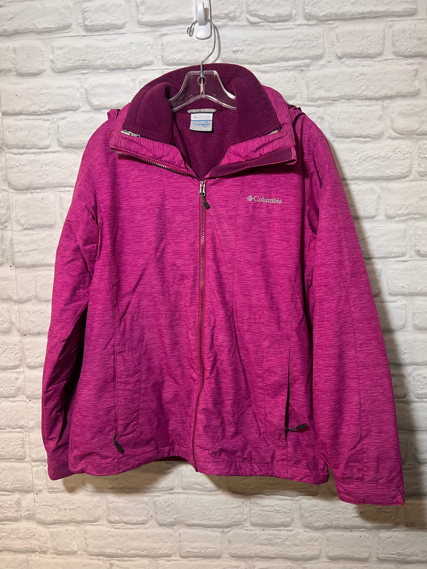 Size M Columbia Pink Interchange 3 in 1 winter jacket