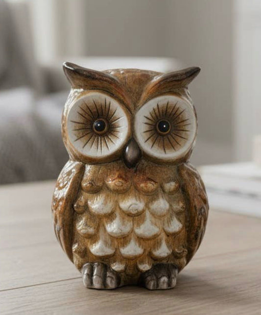 'Hoots' Resin Owl Shelf Sitter 5x4x7