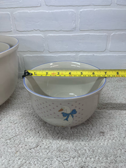 Aunt Rhody Goose 1980's Bowl Set