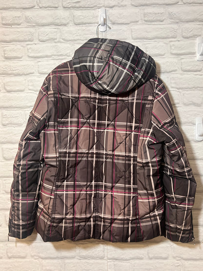 Size XL Zero Xposur PLaid Pink/Gray Down Filled Coat