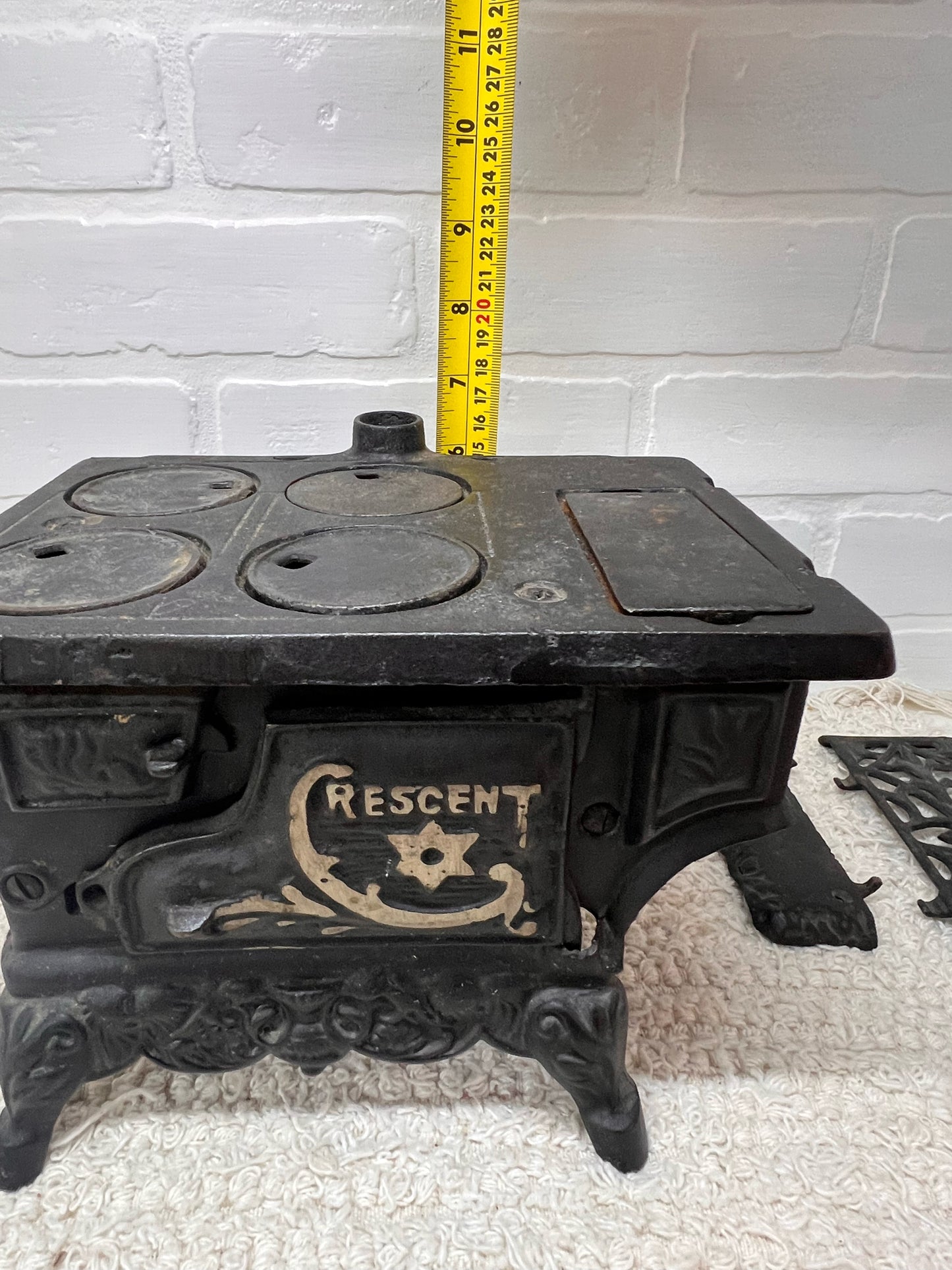 Crescent Cast Iron Mini Stove w/ Accessories