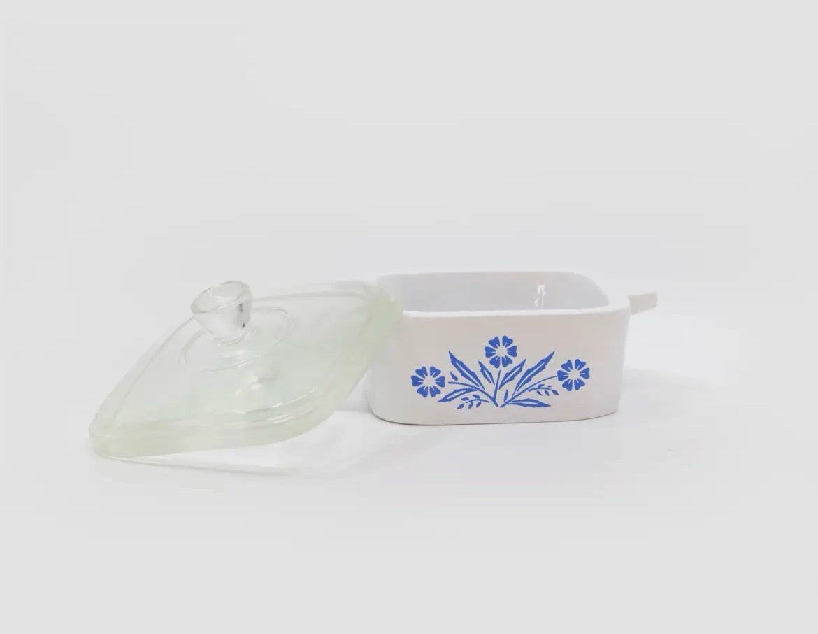 Pyrex or Corningware Inspired Ceramic Trinket Dish
