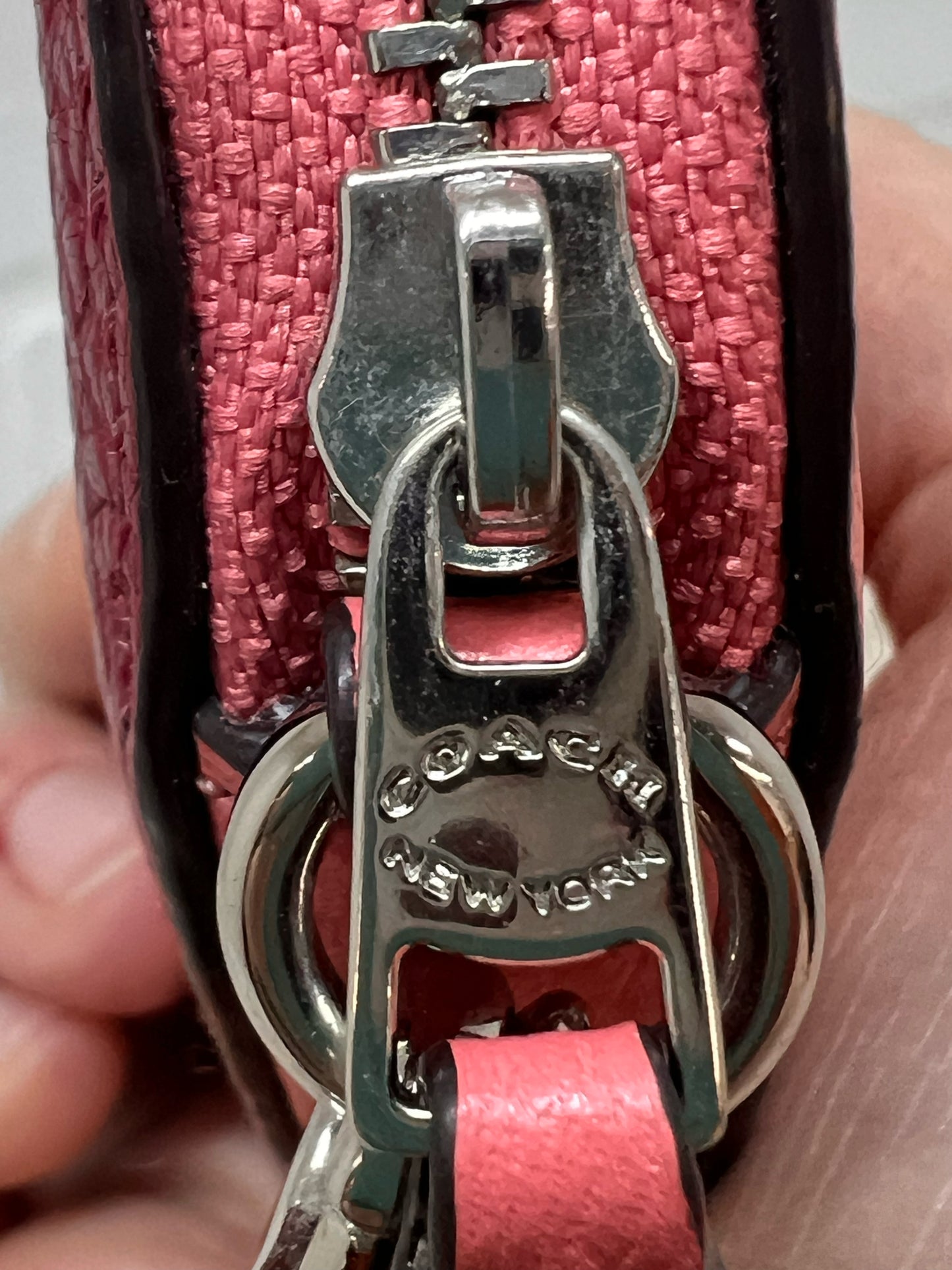 Coach Pink & Red "Be Mine" Heart Shaped Coin Purse