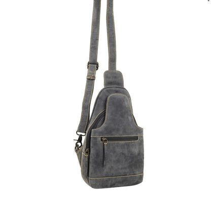 Myra Bag Western Fork Sling Bag in Coal