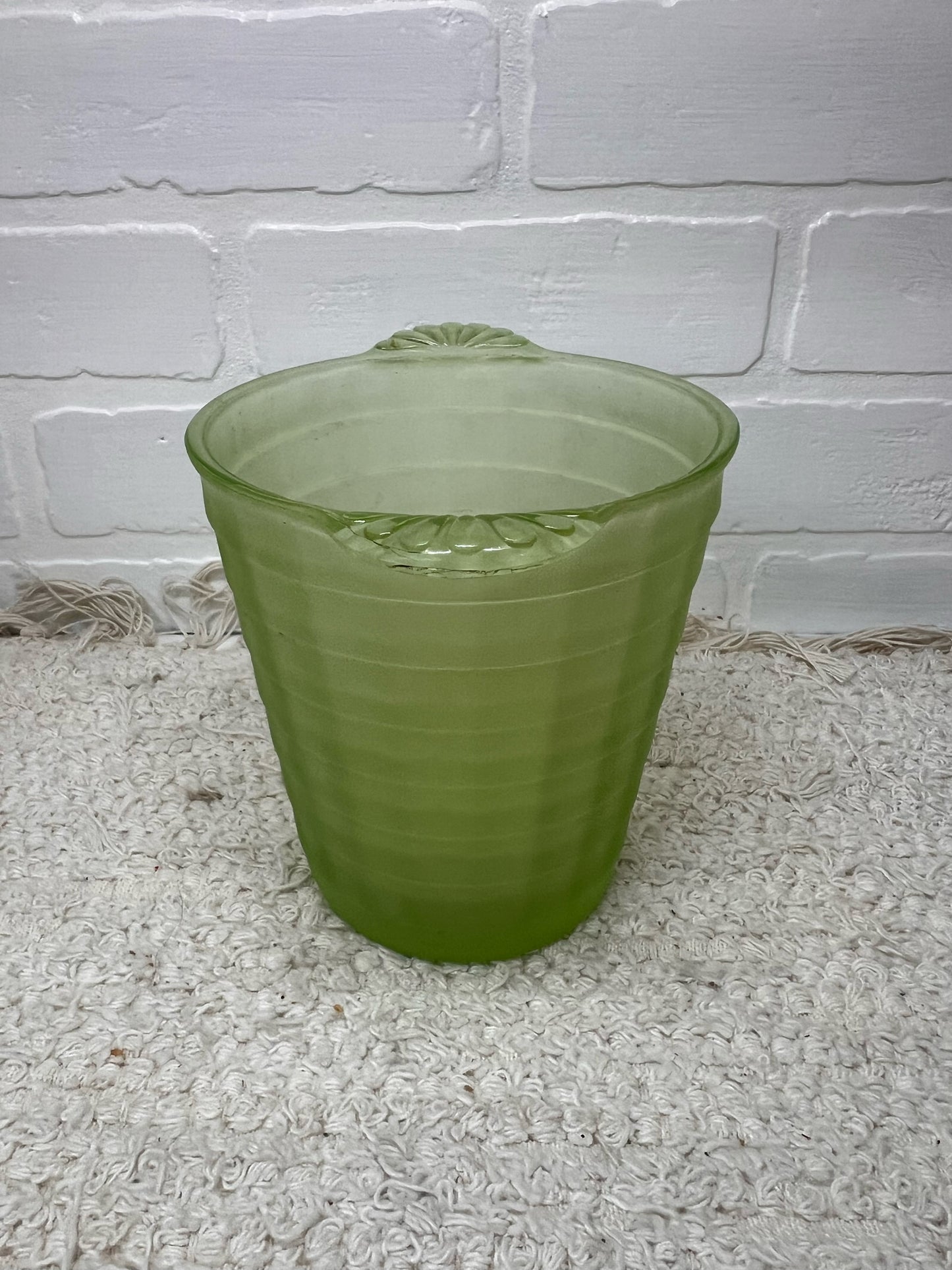 1930's Uranium Glass Frigidaire Ice Bucket
