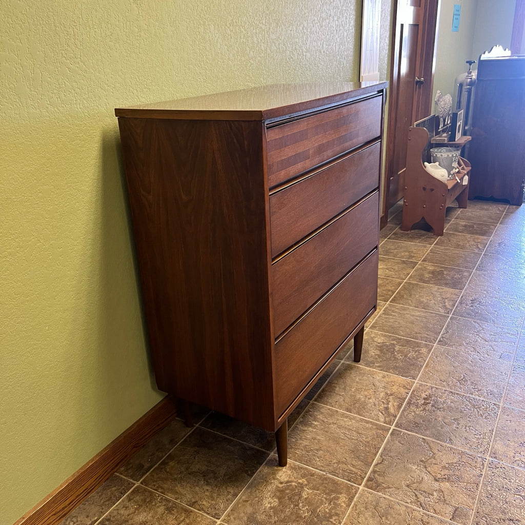 MCM Tall Dark Wood Dresser