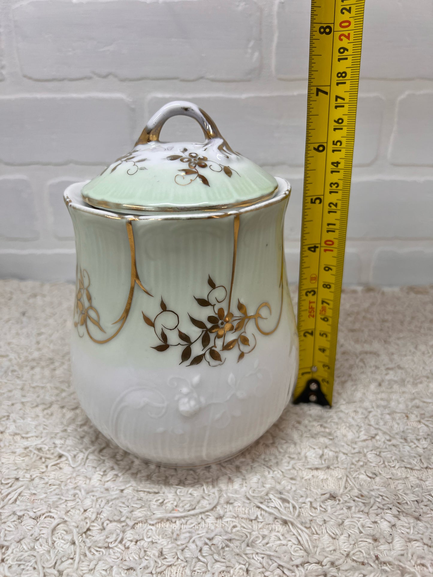 Vintage Hand Painted Lidded Jar/Biscuit Barrel