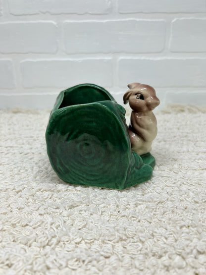 Vintage bunny planter