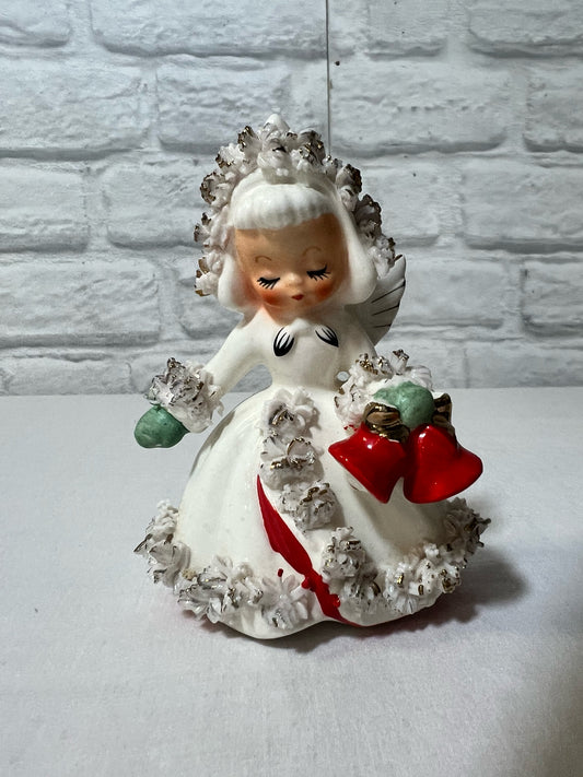 Holt Howard 1950's angel figurine/taper candle holder - broken wing