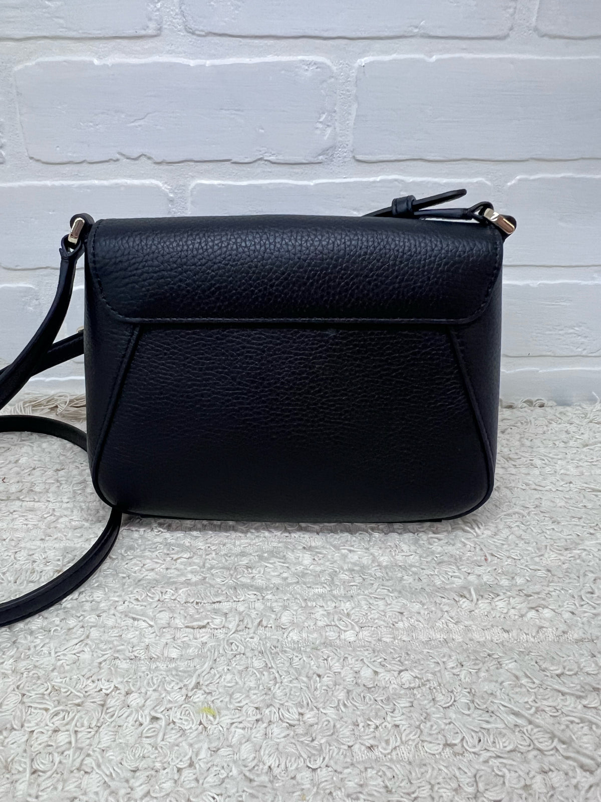Kate Spade Monica Mini Flap Crossbody in Black Leather