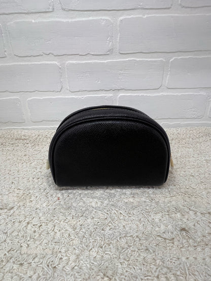 Coach Black Pebbled Leather Domed Top Cosmetic Case NWOT