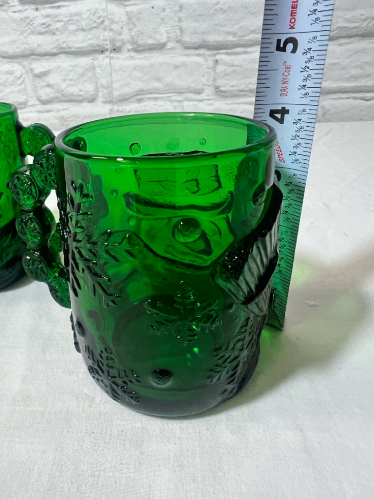 Arocroc France Mug Set (2) emerald snowman