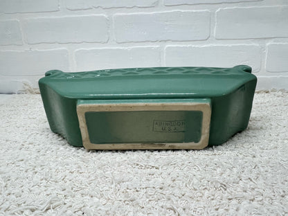 Abingdon 1940's teal blue/green rectangular planter