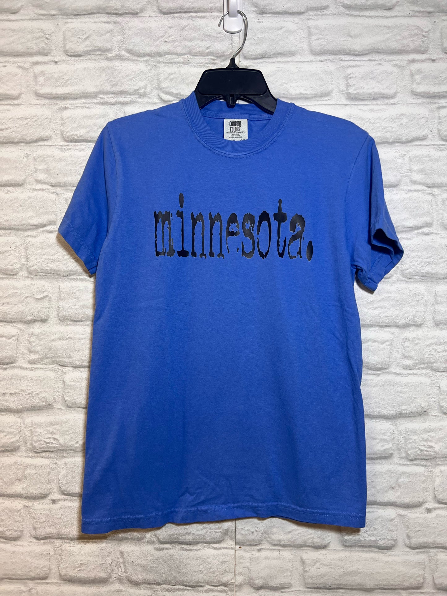 Minnesota Typography T-shirt in  Comfort Colors Unisex - Watermelon Pink or Mystic Blue