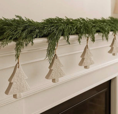 78"  Garland with 12 Tree Shaped Ornaments