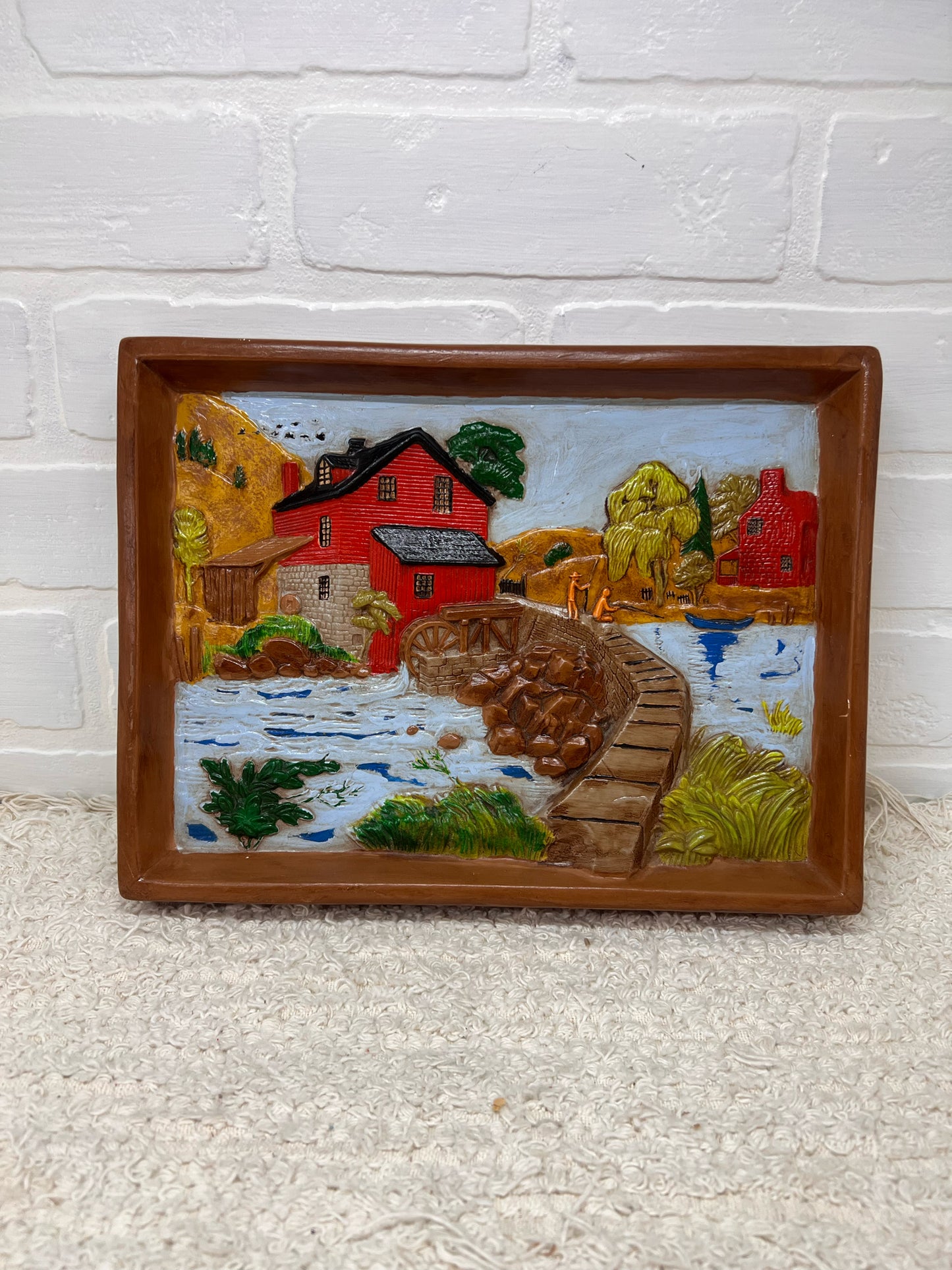 Holland Mold Ceramic Diorama Grist Mill