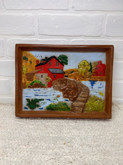 Holland Mold Ceramic Diorama Grist Mill