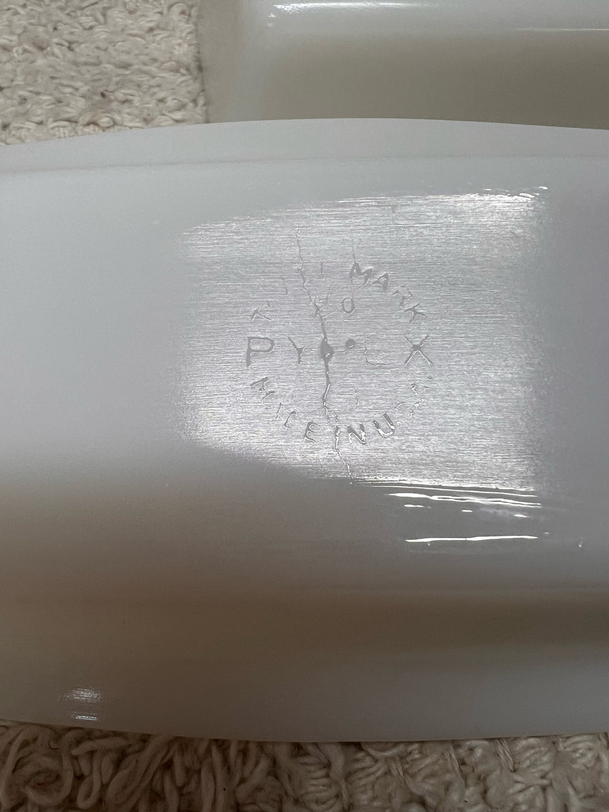 Pyrex Snowflake Garland Butter Dish