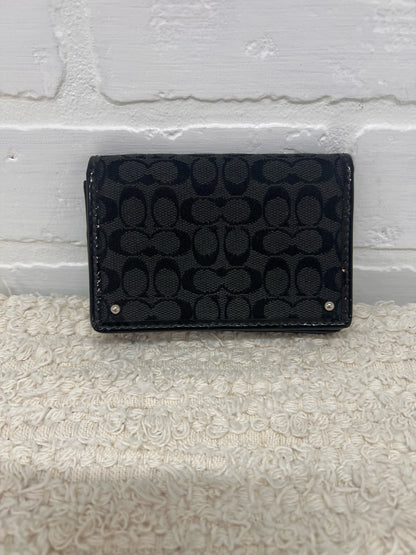 Coach Leather & Canvas Black C Wallet