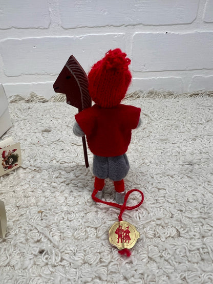 Anne Beate Danish Pixie (Nisse) Figurine – Handmade Scandinavian Holiday Decor, New in Box