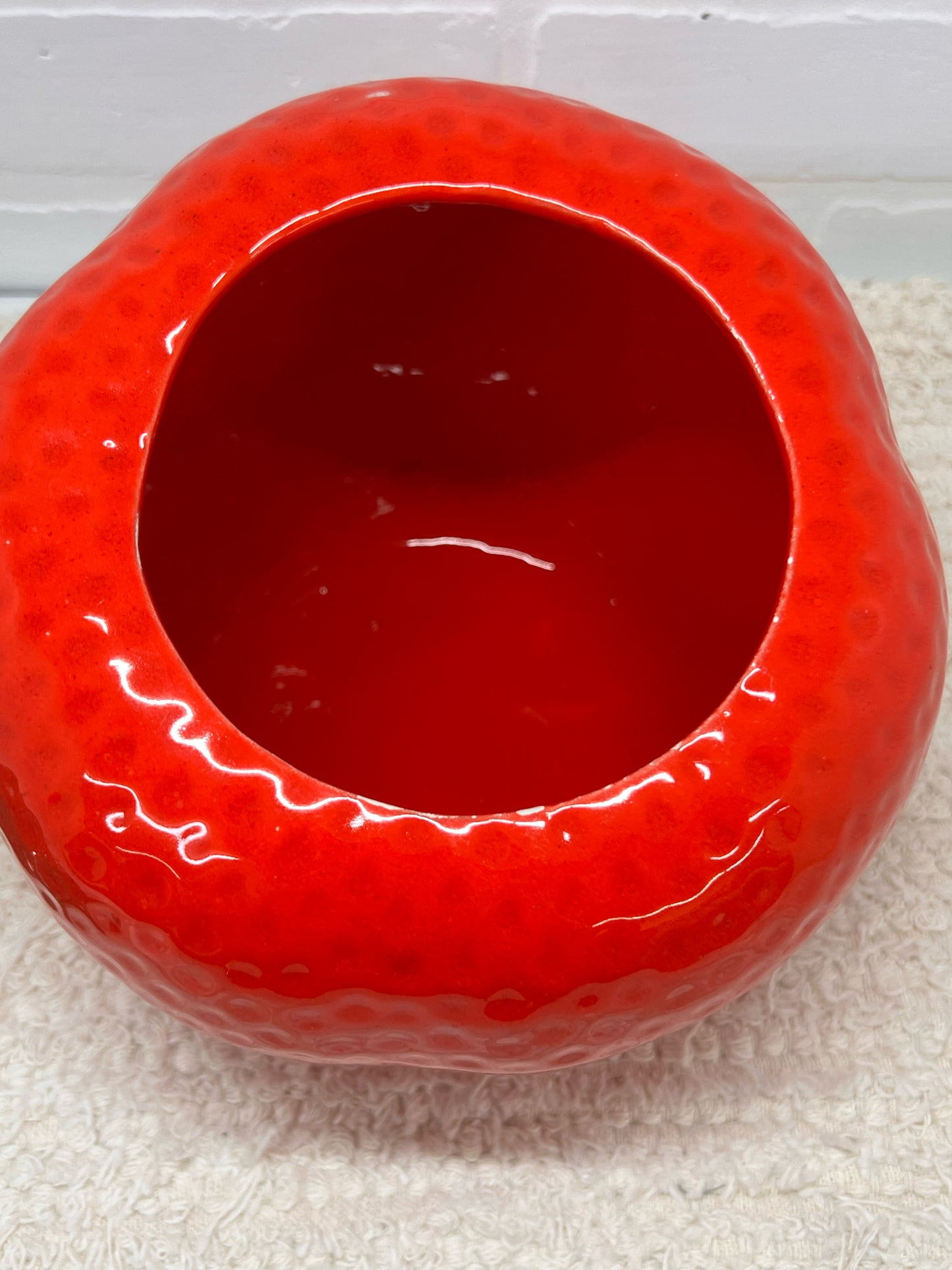 Marcia of California Red Strawberry Ceramiuc Cookie Jar