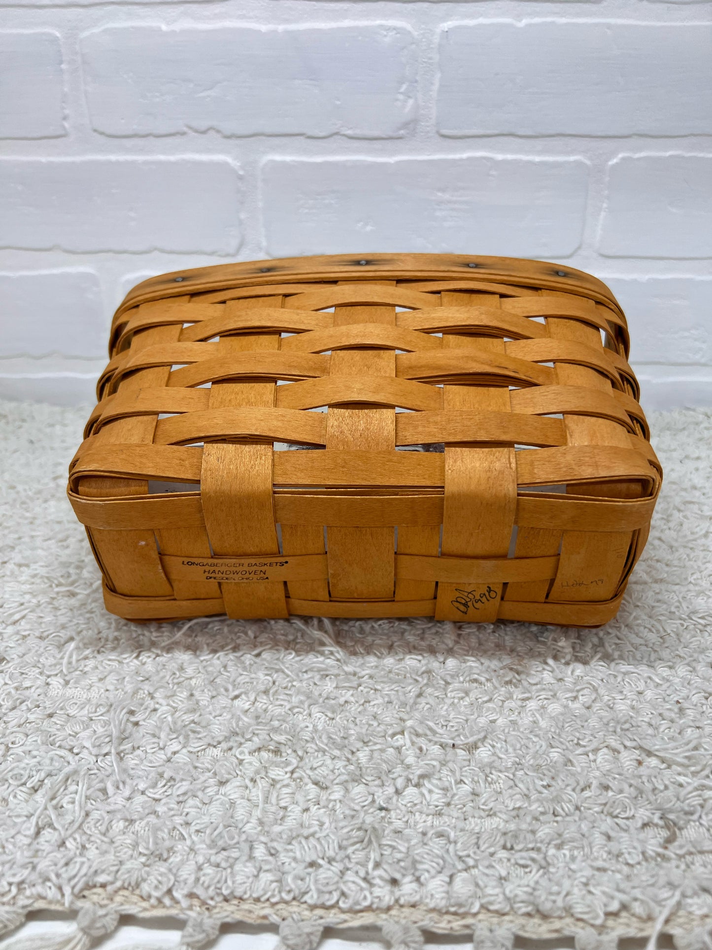 Small Longaberger Wall  Hanging  Basket Dated 1998