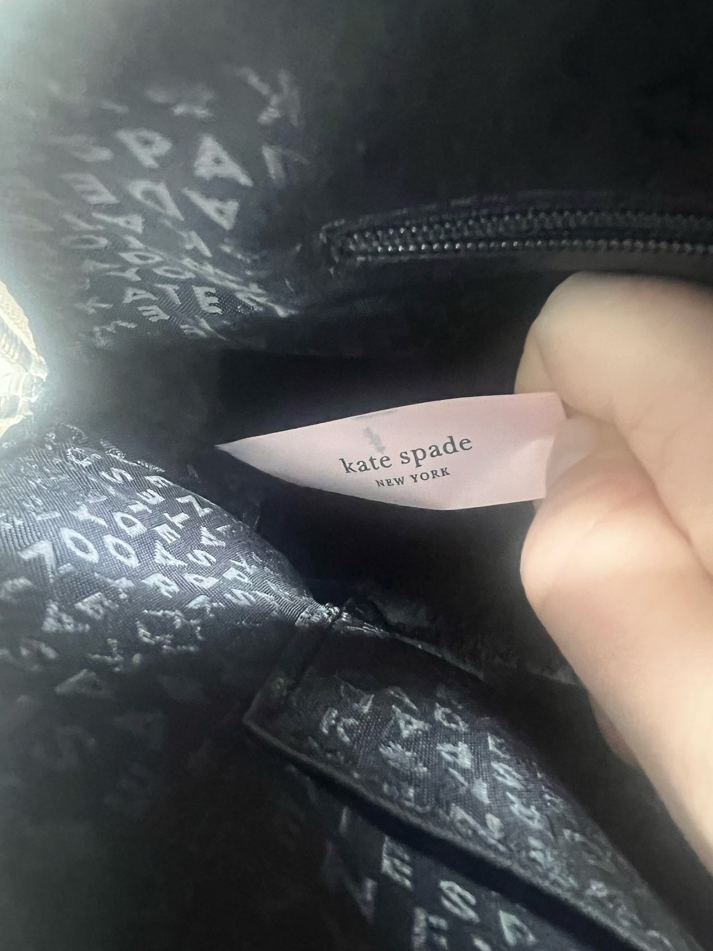 Kate Spade Carli Grove Street Satchel – Black & White Leather – Very Good Condition