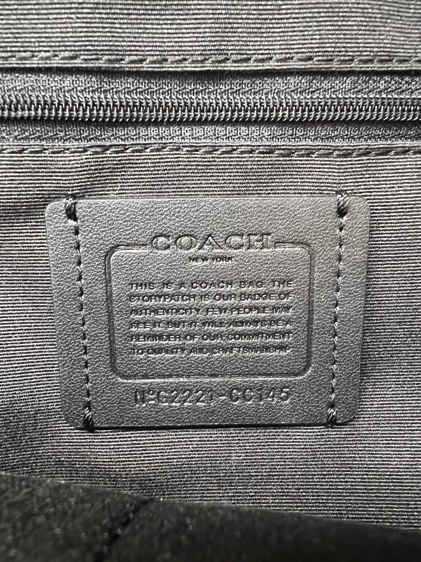 Coach Leather Tartan Plaid Court Backpack Bag