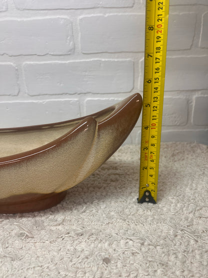 Frankoma Pottery Crescent Shaped Console Bowl