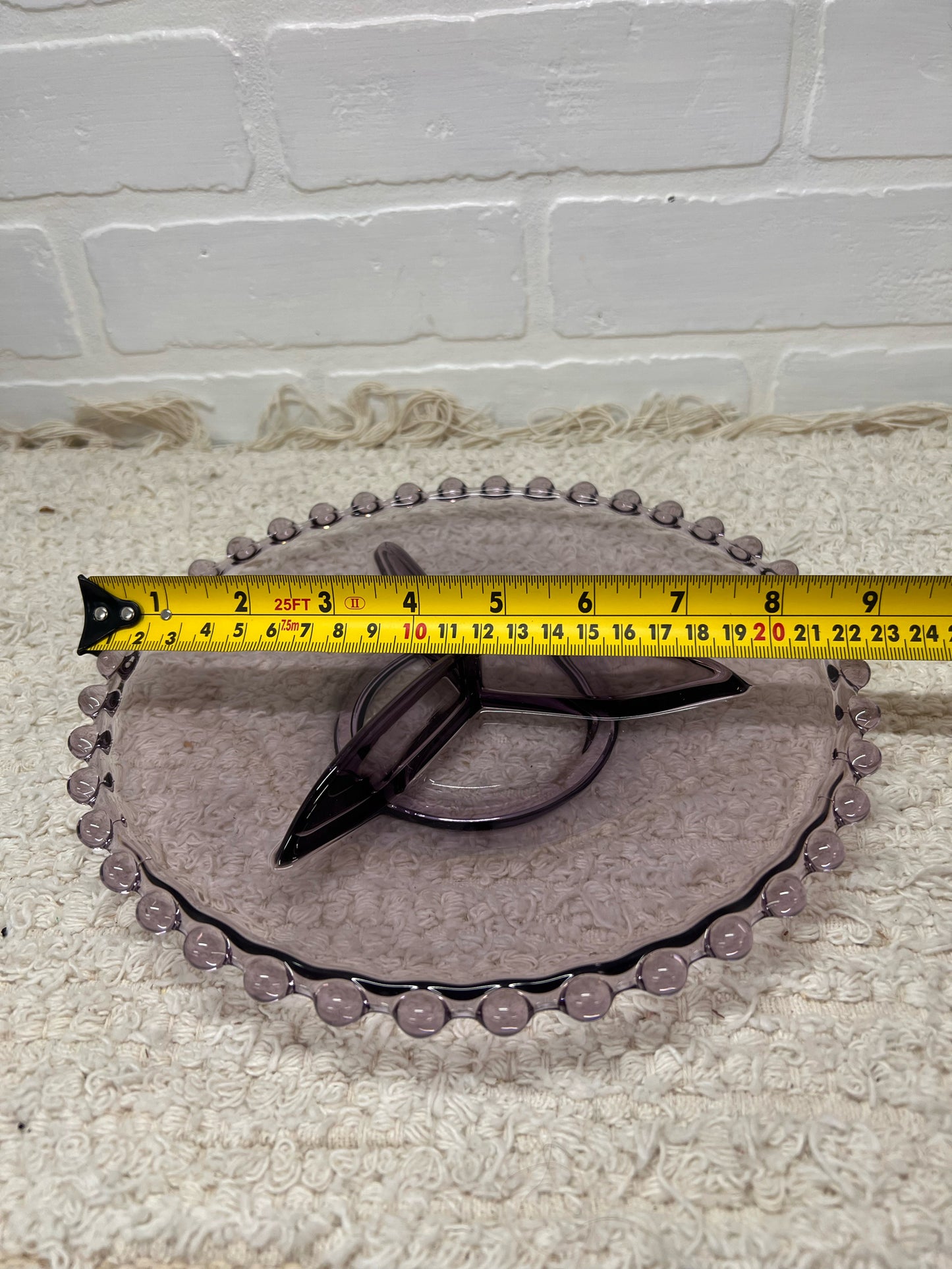 Imperial Glass Amethyst Divided Candlewick Relish Tray