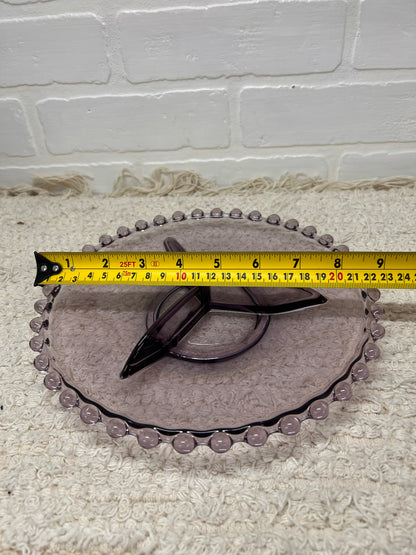 Imperial Glass Amethyst Divided Candlewick Relish Tray