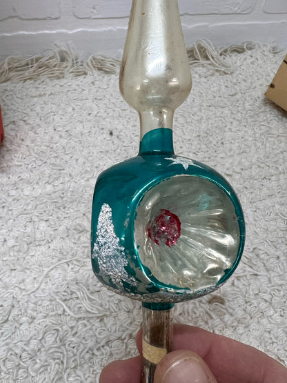 Vintage 1950's Shiny Brite Christmas Tree Topper - hand blown