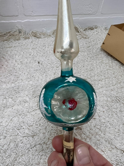 Vintage 1950's Shiny Brite Christmas Tree Topper - hand blown