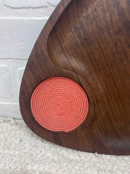 Gladmark MCM Rounded Triangle Walnut Plate