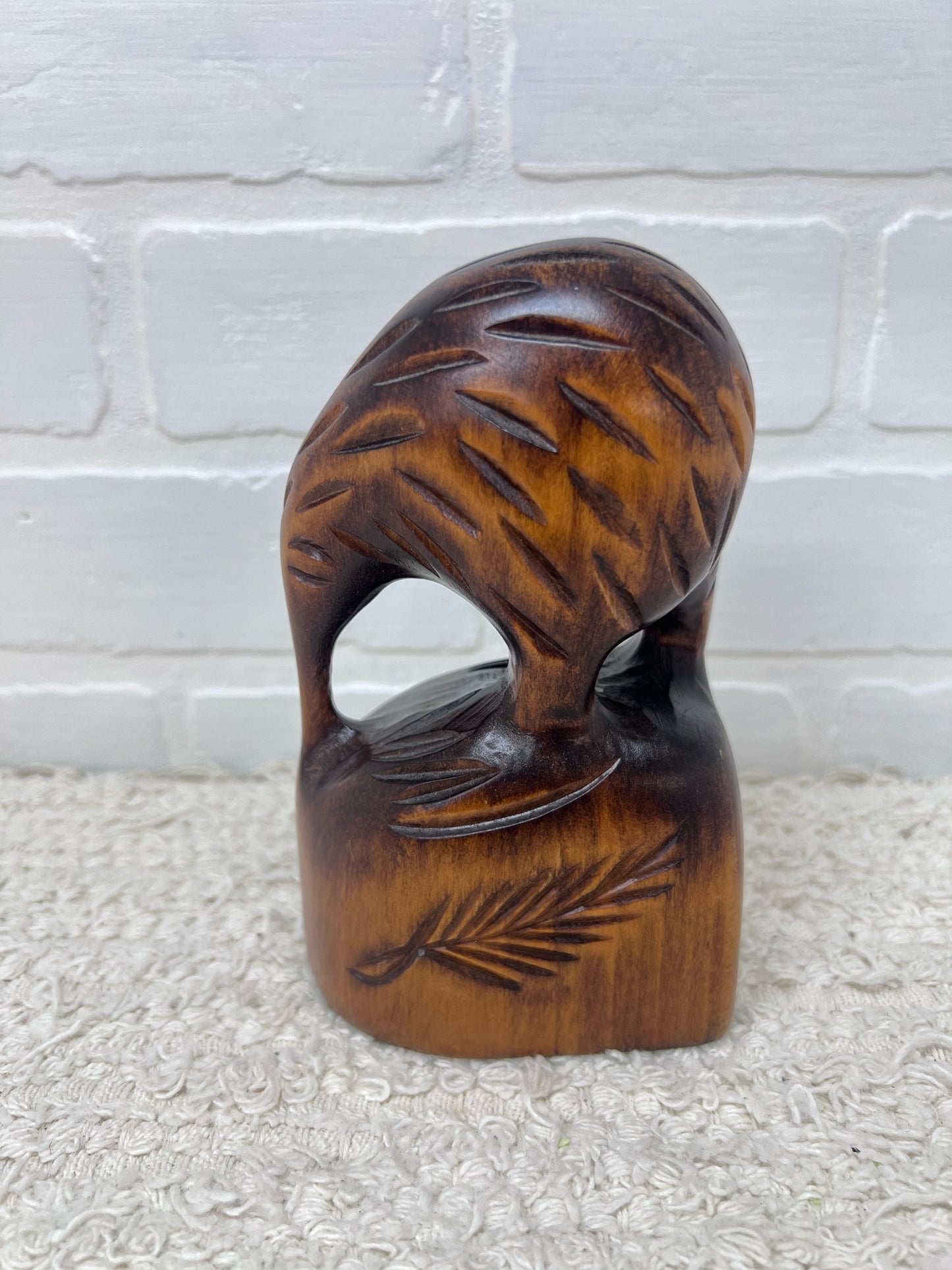 Hand Carved Wood Kiwi Bird