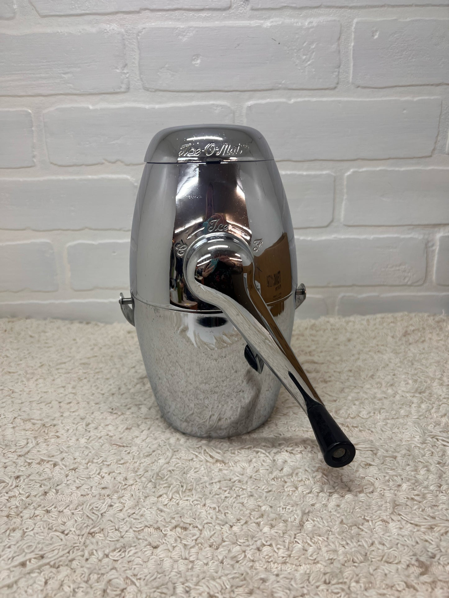 Ice-O-Mat Atomic Age Chrome Ice Grinder