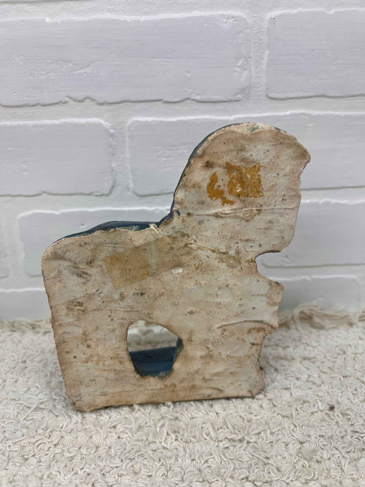 Vintage Chalkware Blue Horse - Carnival Prize